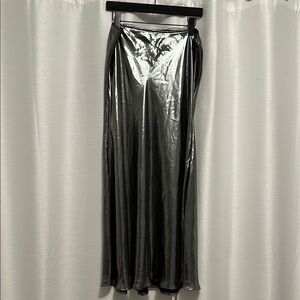 Wild Fable Metallic Silver Maxi Skirt